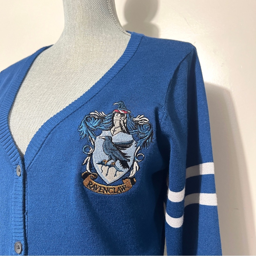 Harry Potter Ravenclaw Cardigan Blue Size XL Casual Spring Preppy Academia - Picture 4 of 10